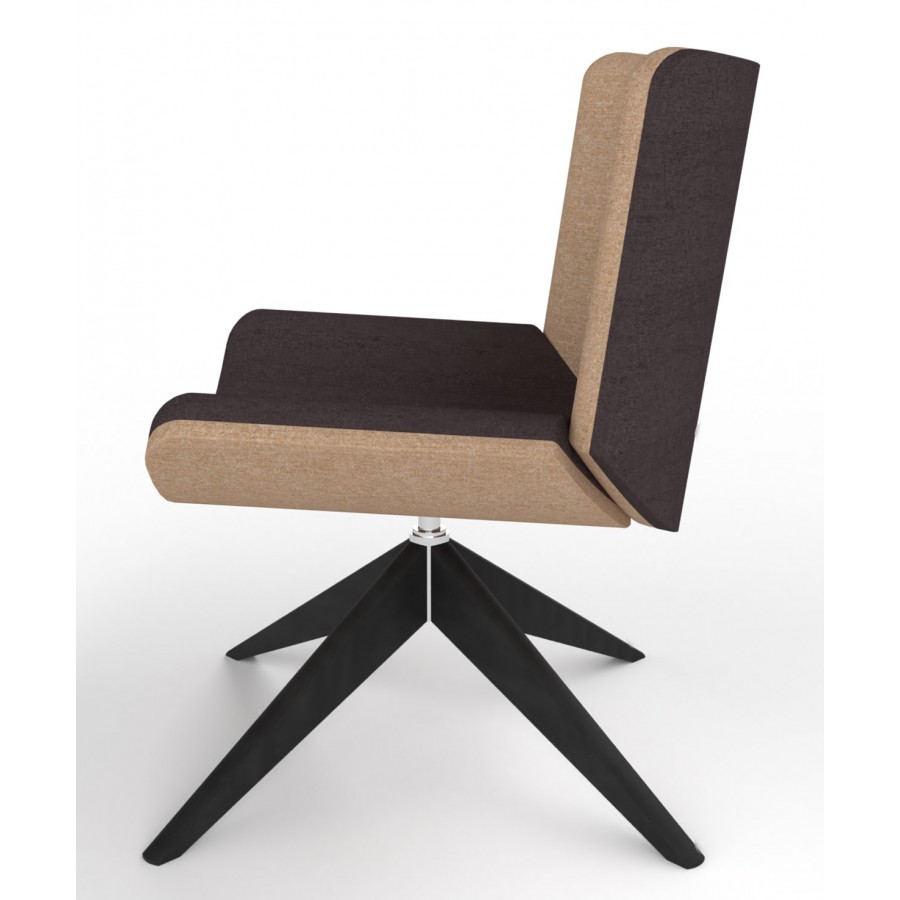 Review Upholstered Lounge Chair With Wooden Pyramid Base